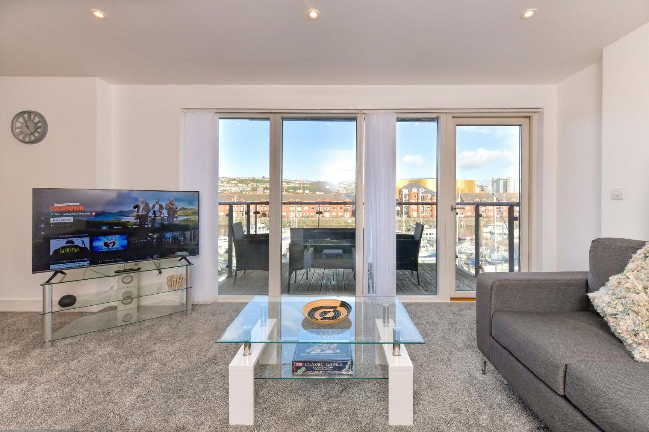 Just Stay Wales - Meridian Wharf, Marina View - 2 Bed Apartment Swansea Bagian luar foto