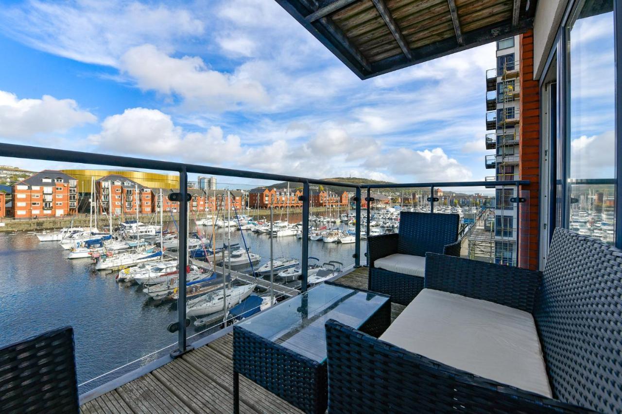Just Stay Wales - Meridian Wharf, Marina View - 2 Bed Apartment Swansea Bagian luar foto