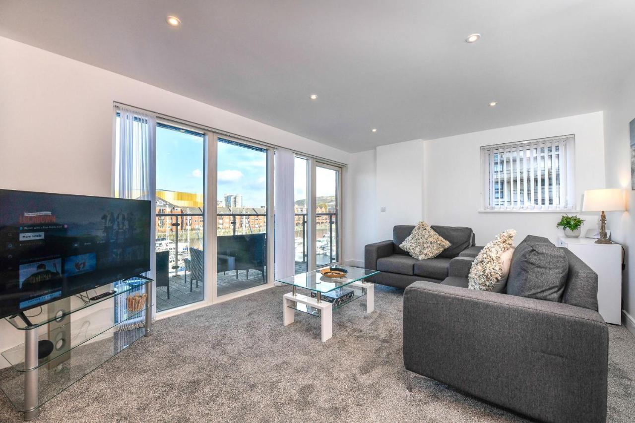 Just Stay Wales - Meridian Wharf, Marina View - 2 Bed Apartment Swansea Bagian luar foto